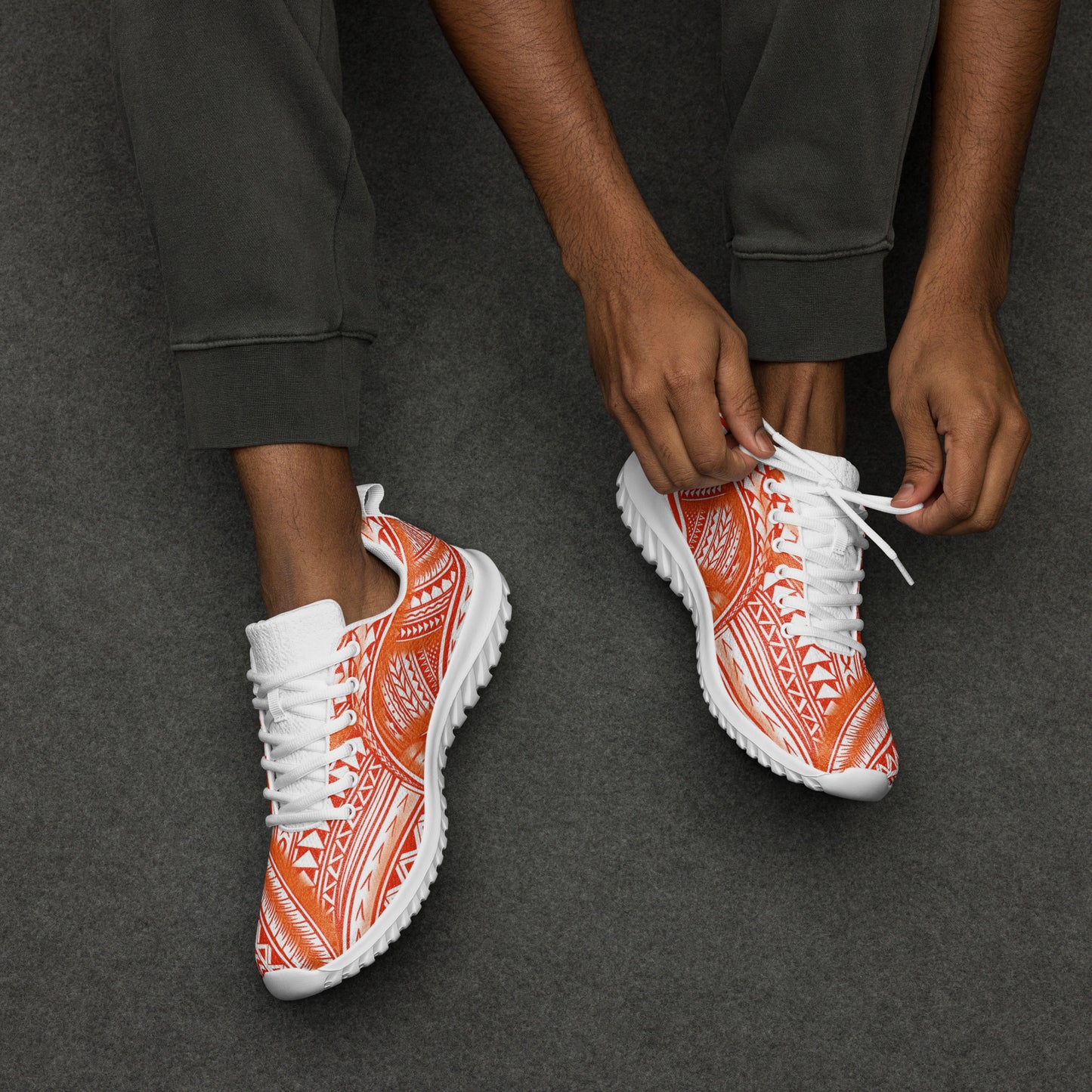 Tribal athletic shoes (Sunset orange)